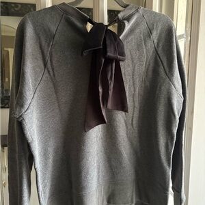 JCrew Gray Sweatshirt with Black Tie Back